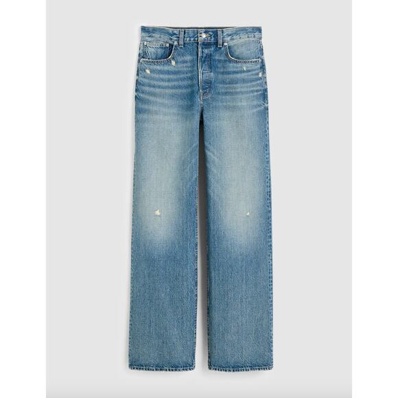 Madewell The Petite Low Slung Baggy Jean Robertson Wash Rigid Blue US 26P NWT - Picture 6 of 15